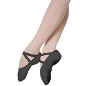 Csepptalpas gyakorló balett cipő 31-33-as méretben Grishko 03006 model. - Black (Fekete)